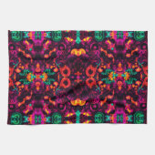 明るい抽象芸術色 キッチンタオル (横)