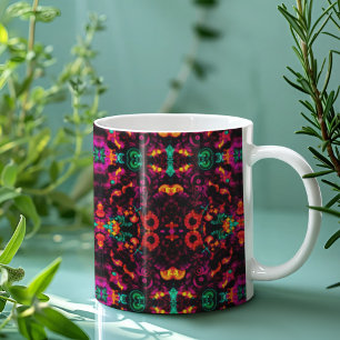明るい抽象芸術色 コーヒーマグカップ