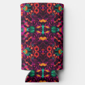 明るい抽象芸術色 スリム缶クーラー (裏面)