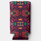 明るい抽象芸術色 スリム缶クーラー (正面)