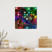 明るい抽象芸術色 ポスター (キッチン)