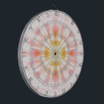 明るい抽象芸術 ダーツボード<br><div class="desc">明るい白の桃とピンクの抽象デザイン。</div>