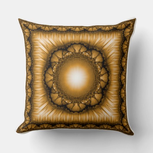 明るい放射ジオメトリオーナメント クッション (正面)