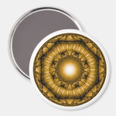 明るい放射幾何学的オーナメント マグネット (正面/裏面)