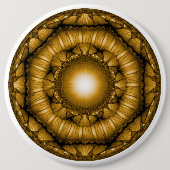 明るい放射幾何学的オーナメント 缶バッジ (正面)