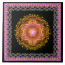 明るい数々のフラクタル白熱［赤熱］光を放つパターン タイル