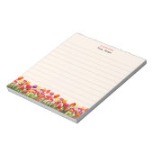 明るい数々のベージュで並んだ色の花 ノートパッド (回転)