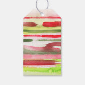 明るい数々の水の色スプラッシュクリスマス ギフトタグ (正面)