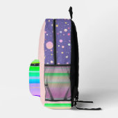明るい数々の色のアートかわいい プリントバックパック (右)