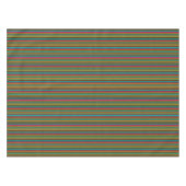 明るい数々の色のストライプ柄 テーブルクロス (正面(横))