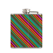 明るい数々の色のストライプ フラスク (裏面)
