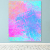 明るい数々の色のスプラッシュ キャンバスプリント (インサイチュ (ウッドフロア))
