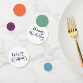 明るい数々の色のハッピーバースデー コンフェッティ