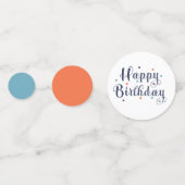 明るい数々の色のハッピーバースデー コンフェッティ (正面)