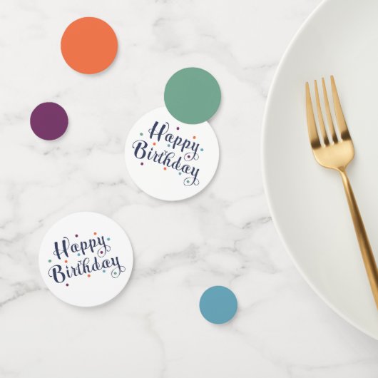 明るい数々の色のハッピーバースデー コンフェッティ (グループ)