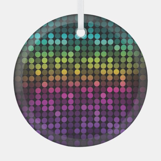 明るい数々の色のヴィンテージ抽象芸術 ガラスオーナメント (正面)