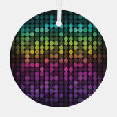 明るい数々の色のヴィンテージ抽象芸術 ガラスオーナメント (裏面)