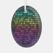 明るい数々の色のヴィンテージ抽象芸術 ガラスオーナメント (正面左)