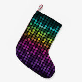 明るい数々の色のヴィンテージ抽象芸術 スモールクリスマスストッキング (正面 (吊り時))