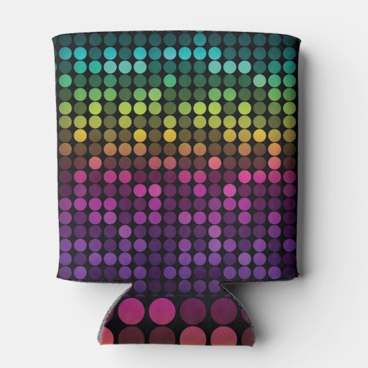 明るい数々の色のヴィンテージ抽象芸術 缶クーラー (裏面)