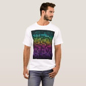 明るい数々の色のヴィンテージ抽象芸術 Tシャツ (正面フル)