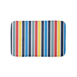 明るい数々の色の垂直ストライプ色。 バスマット