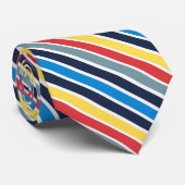 明るい数々の色の横ストライプ線。ネックタイ ネクタイ (ロール)