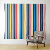 明るい数々の色の水平ストライプ色。 タペストリー (インサイチュ(横))