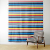 明るい数々の色の水平ストライプ色。 タペストリー (インサイチュ)