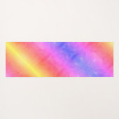 明るい数々の色の虹の霜2側違う面 ヨガマット (裏面(横))