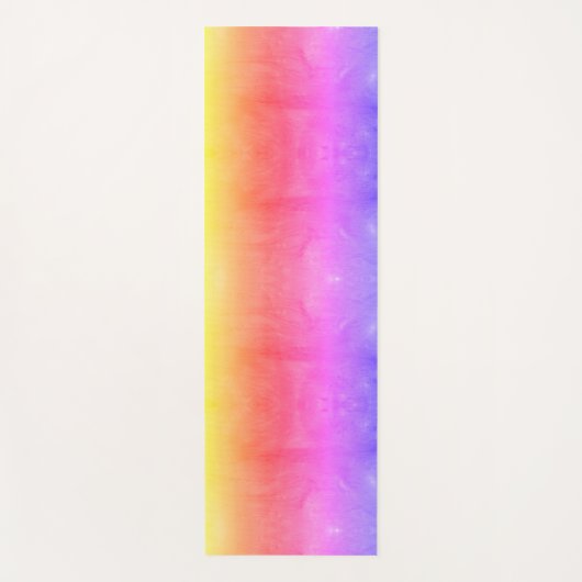 明るい数々の色の虹の霜2側違う面 ヨガマット (正面)