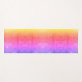 明るい数々の色の虹の霜2側違う面 ヨガマット (正面(横))