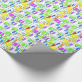 明るい数々の色の試験管 ラッピングペーパー (角)