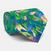 明るい数々の花柄 ネクタイ (ロール)