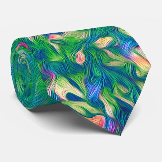 明るい数々の花柄 ネクタイ (ロール)