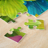 明るい数々の花色の野花 ジグソーパズル (側面)