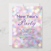 明るい新年のシャンパン招待状 招待状 (裏面)