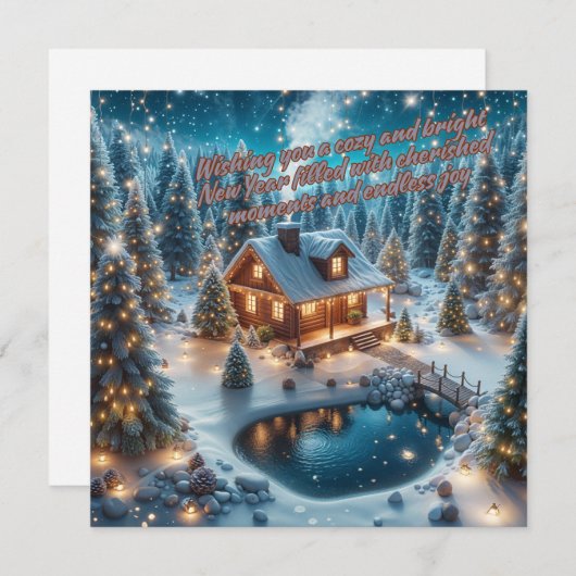 明るい新年を心から祈る シーズンカード (正面/裏面)