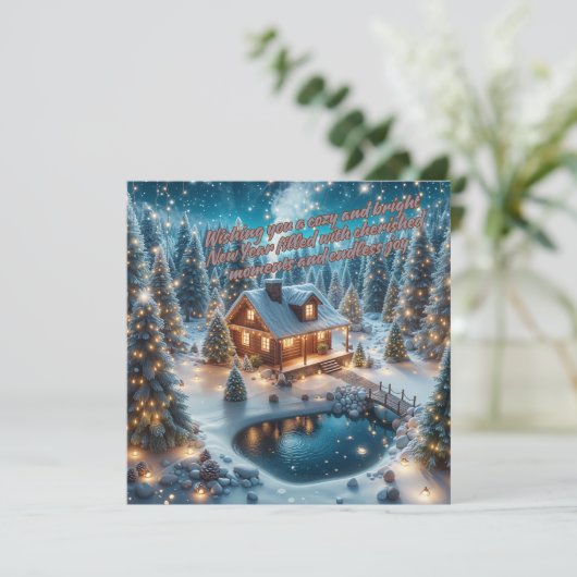 明るい新年を心から祈る シーズンカード (スタンド正面)