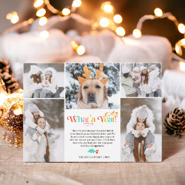 明るい新年レビュー5フォトコラージンググリッド シーズンカード