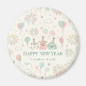 明るい新年2026キーチェーン マグネット (正面)