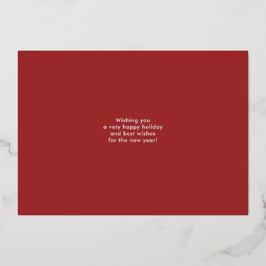 明るい新結婚した婚たった今結婚しましたのクリスマス 箔シーズンカード (裏面)