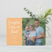 明るい日が新年を迎える写真 シーズンカード (スタンド正面)