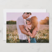 明るい日が新年を迎える写真 シーズンカード (正面)