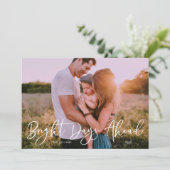 明るい日が新年を迎える写真 シーズンカード (スタンド正面)