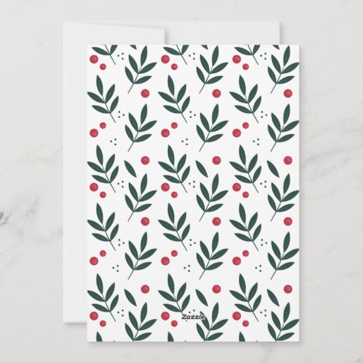 明るい日の先モダン行スクリプトのクリスマスフォト シーズンカード (裏面)