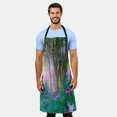 明るい日の出と私の庭のピンクの円錐飾り エプロン (着用した状態)