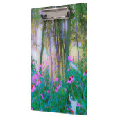 明るい日の出と私の庭のピンクの円錐飾り クリップボード (左)