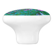 明るい日の出と私の庭のピンクの円錐飾り セラミックノブ (側面)