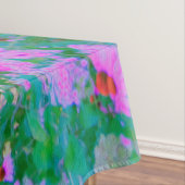 明るい日の出と私の庭のピンクの円錐飾り テーブルクロス (インサイチュ)